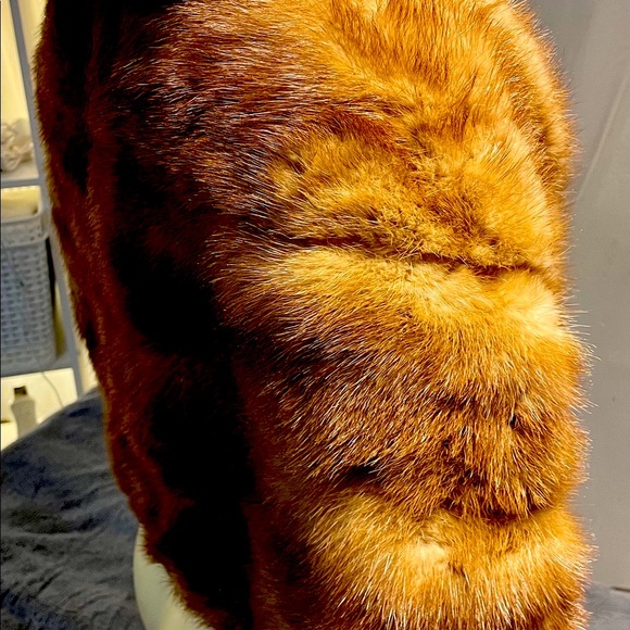 Sheared mink fur vintage cape - Picture 4 of 8